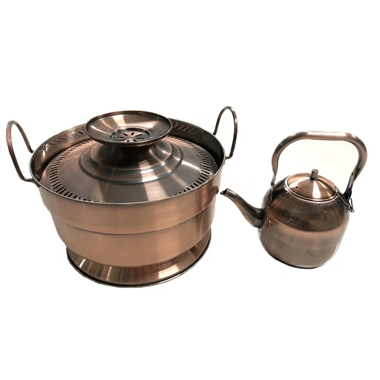 Hot Sale Traditional Style Stainless Steel Water Kettle and Pot Set Muslim Hand Washing Copper Plating for Coffee & Tea Usage