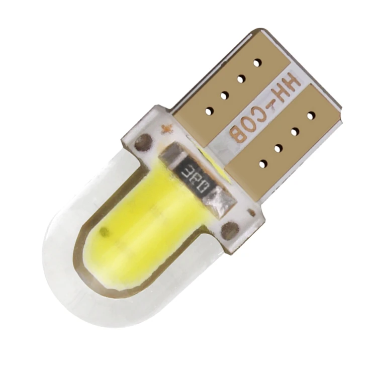 Cheapest LED T10 COB 4SMD Silicon Waterproof DC12V 194 W5W Car Side Marker Light Bulbs Factory