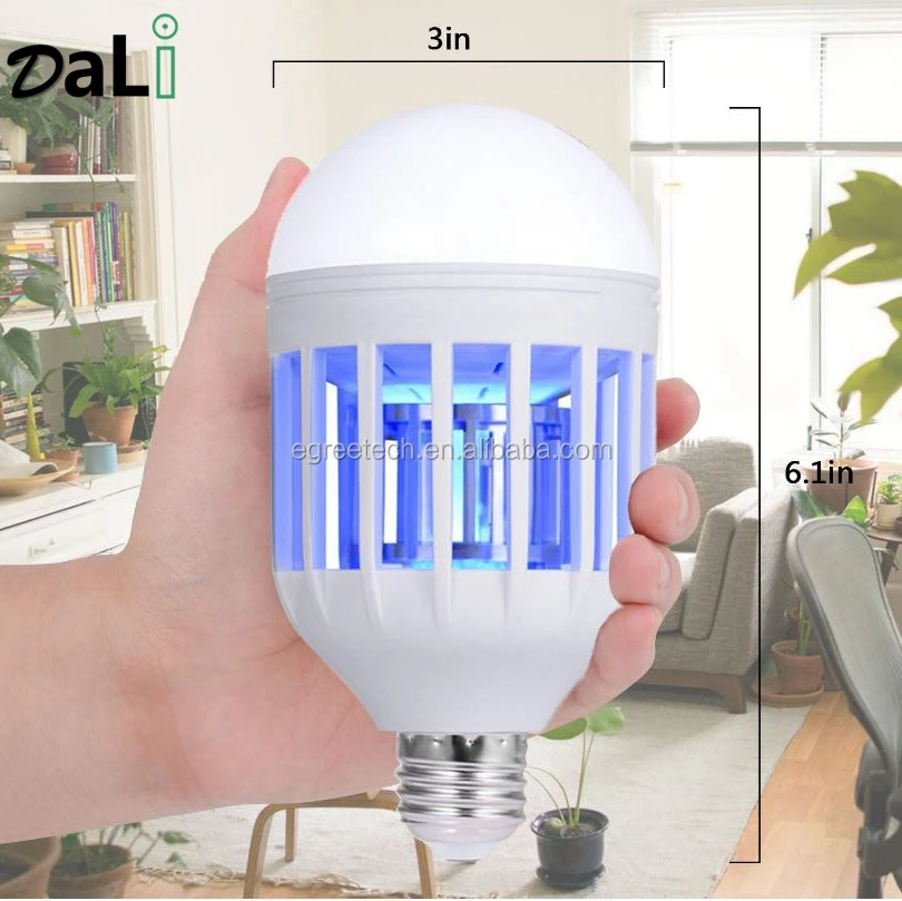 LED UV Insect Zappers Light Lamp Anti-Mosquito Flying Insects Moths Killer Bulb 