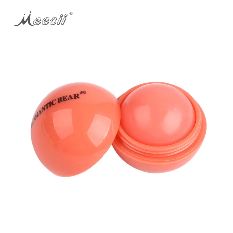 Оптовая продажа 6 видов цветов милый водонепроницаемый природные органические увлажняющий круглый шар бальзам для губ