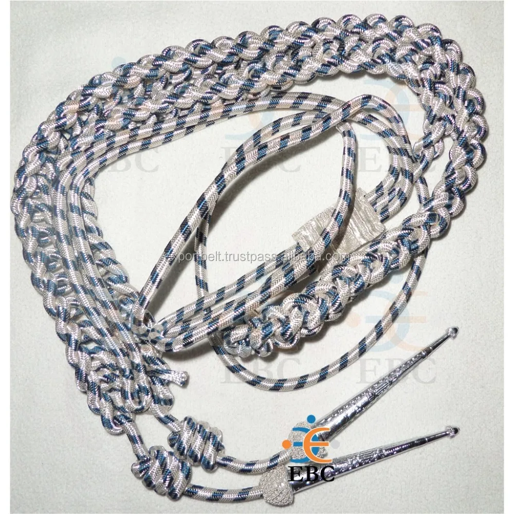 Oem Wholesale Uniform Aiguillette Silver Wire With Blue And Silver ...