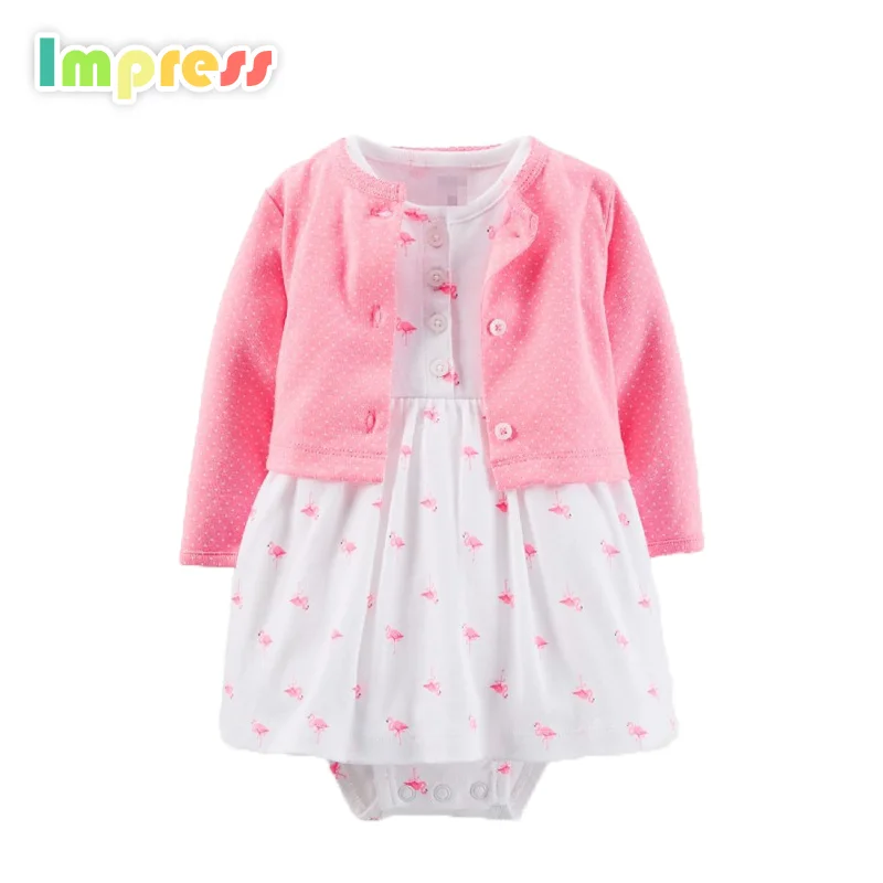 
 Оптовая продажа одежда для малышей из 100% хлопка Carters детской одежды комплект с платьем  