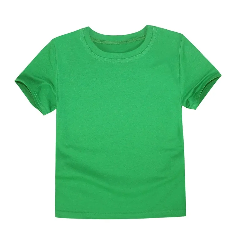 Модная дешевая однотонная белая детская футболка из 100% хлопка с коротким