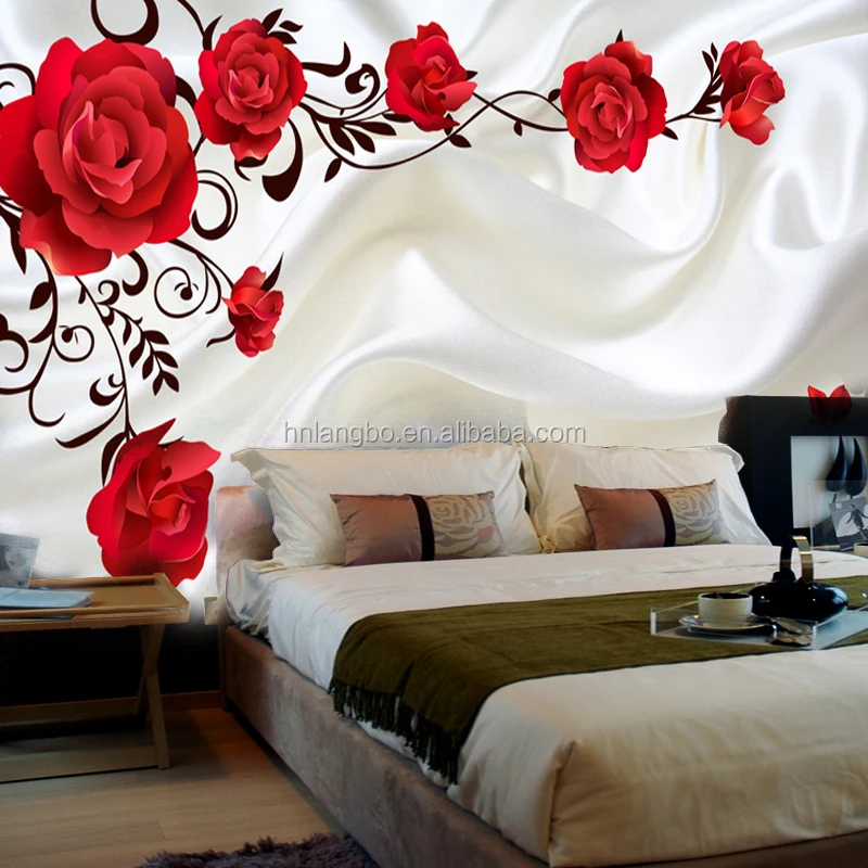 3d Romantic Backdrop Living Room Tv Wall Wallpaper Background Wallpaper  Rose Vine Wallpapers Mural - Buy Romantic Wallpaper,3d Wallpaper Mural,Rose  Wallpaper Product on 