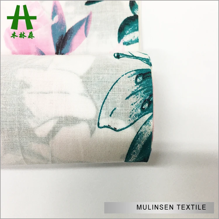 Mulinsen текстиль онлайн лидер продаж легкая хлопчатобумажная ткань с принтом футболки цена