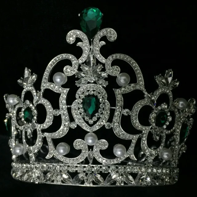 Factory Wholesale Silver Handmade Beautiful Pageant Gold Miss World Winner Crystal Crown
