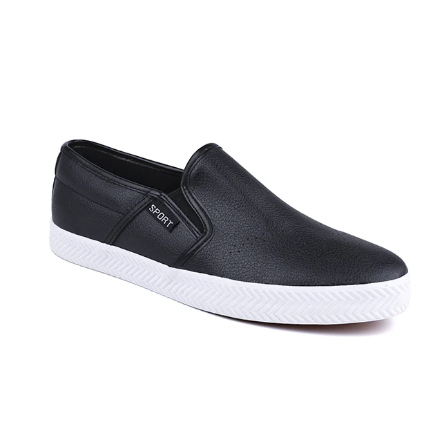 Man Slip On Shoes Fashion Style Pu Leather Sneakers Low Cut Walking ...