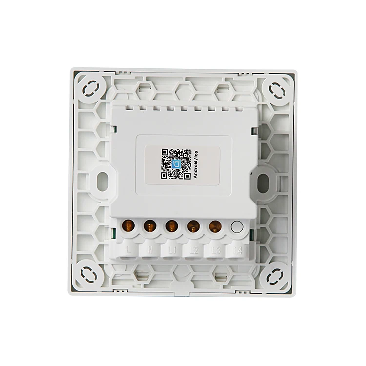 Smart Home Phone WIFI Controlled Wall Panel BS Standard 3 Gang Touch Button Switch Wifi Smart Switch
