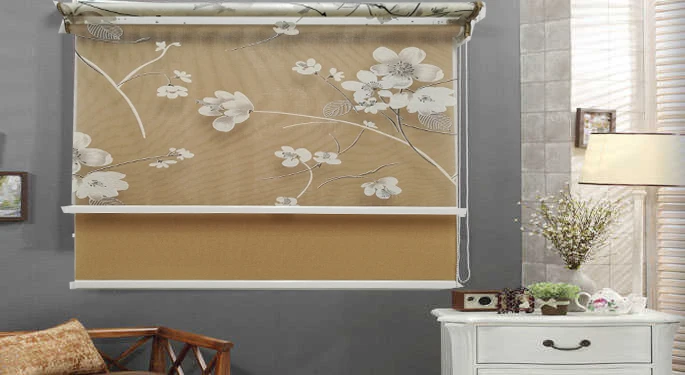 Китайский жаккард новый стиль двойные жалюзи