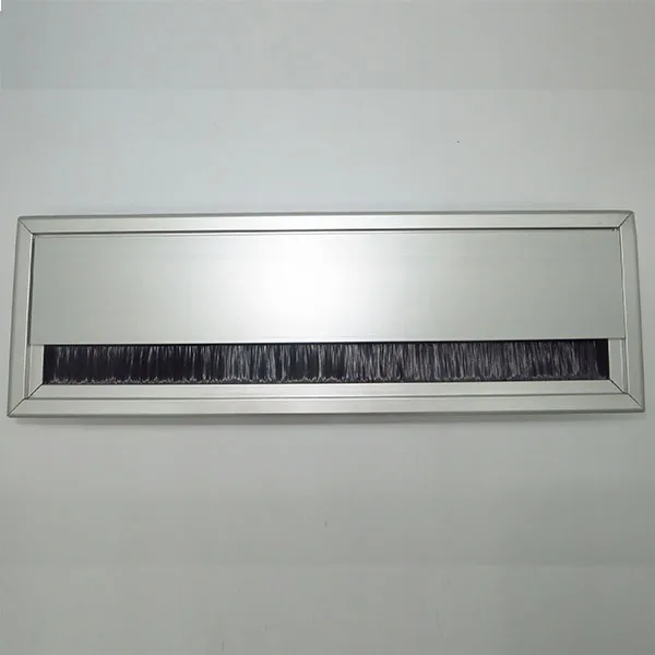 Hardware Furniture Fittings Computer Office Desk Aluminum Alloy Buffer Wire Box Wire Hole Cover Rectangular Perforated Box