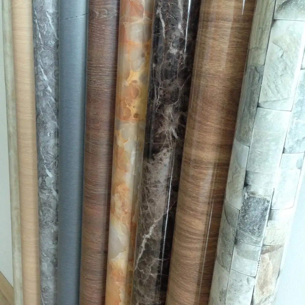 High Quality PVC WPC MDF PS Application PET Heat Transfer Film With Marble Wood Grain Designs