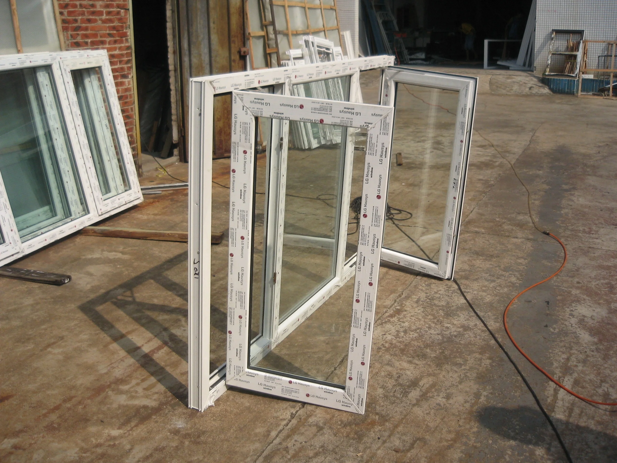 Small PVC Single Pane Casement Window for the Bathroom