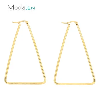 Modalen Wholesale Korean 316 Stainless Steel Woman Jewelry Gold Plated Earring
