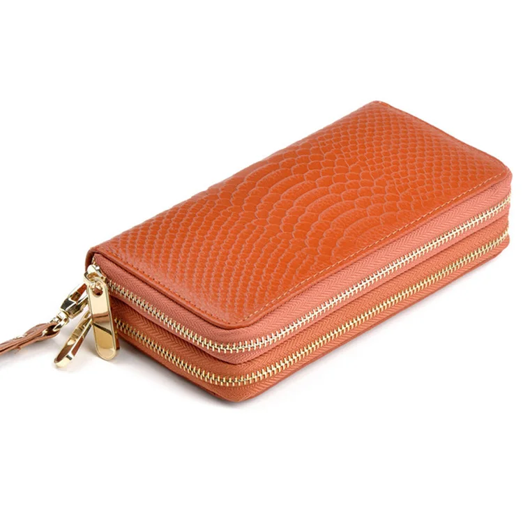 large double zip purse