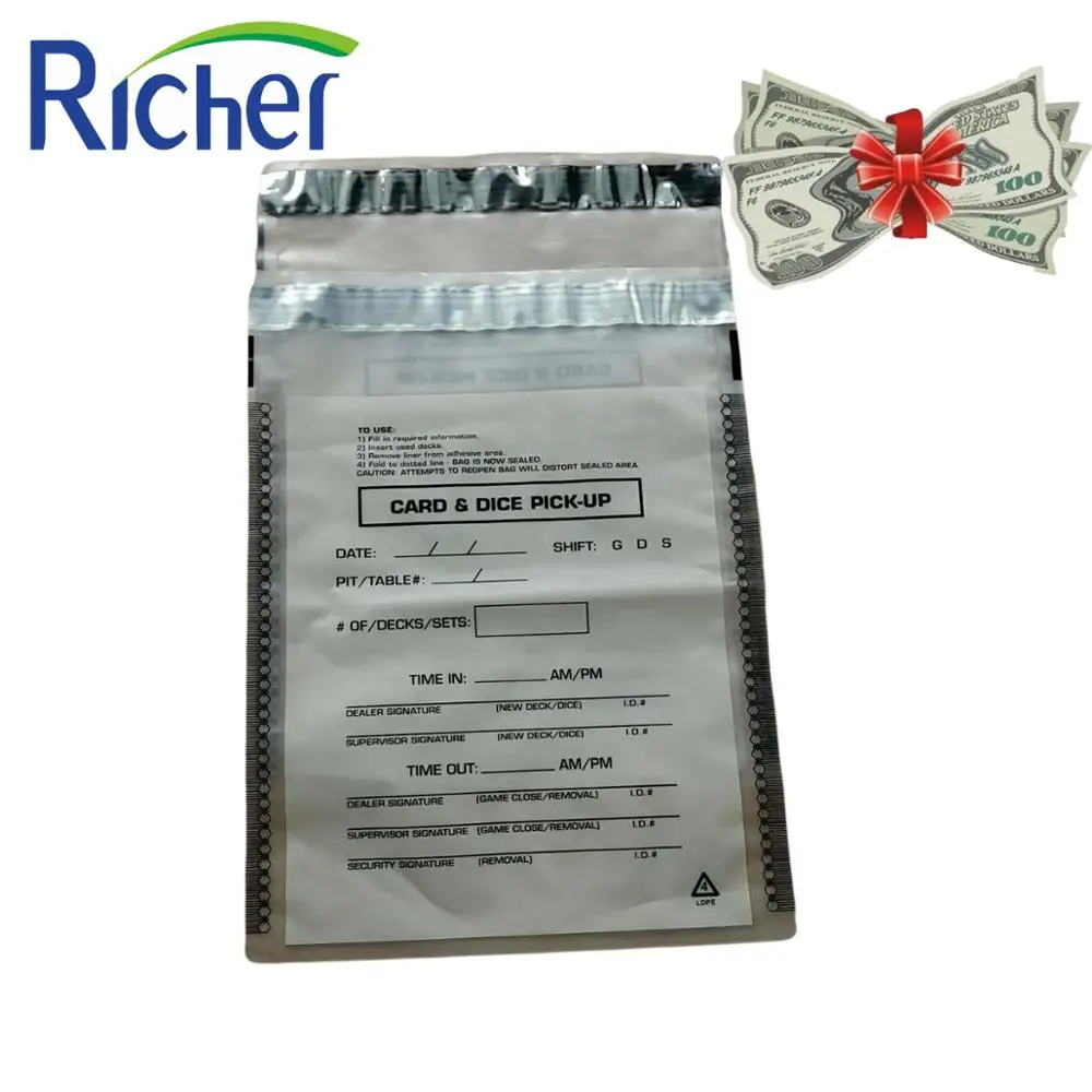 10 Tamper Evident coin bags 