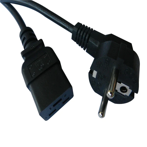 1.5M 6Ft German High Quality Ac 3 Prong Iec C5 Pvc Schuko Vde Pin Approved Plug Electric Power Cord 25