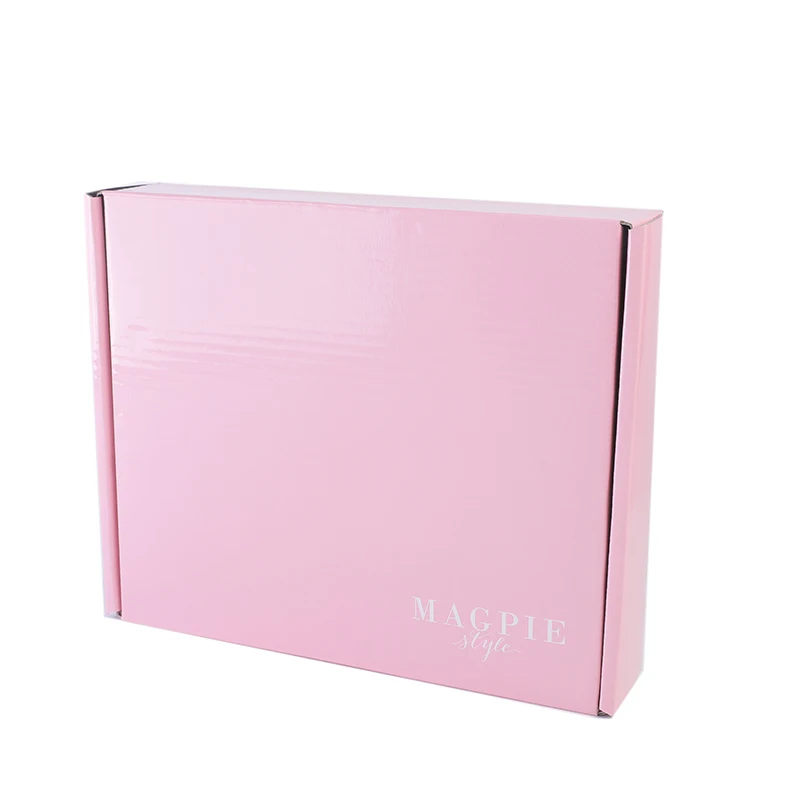 Роскошная Подарочная коробка высокого качества с двусторонней печатью, розовая почтовая коробка