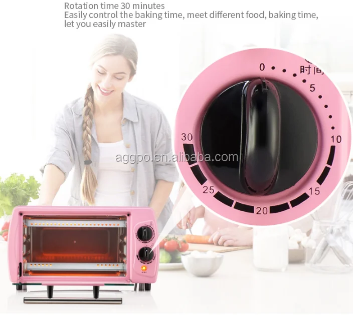 Extra Wide Convection Countertop Toaster Electric Oven Rotisserie Convection Countertop Toaster Oven Pink Color for Girl
