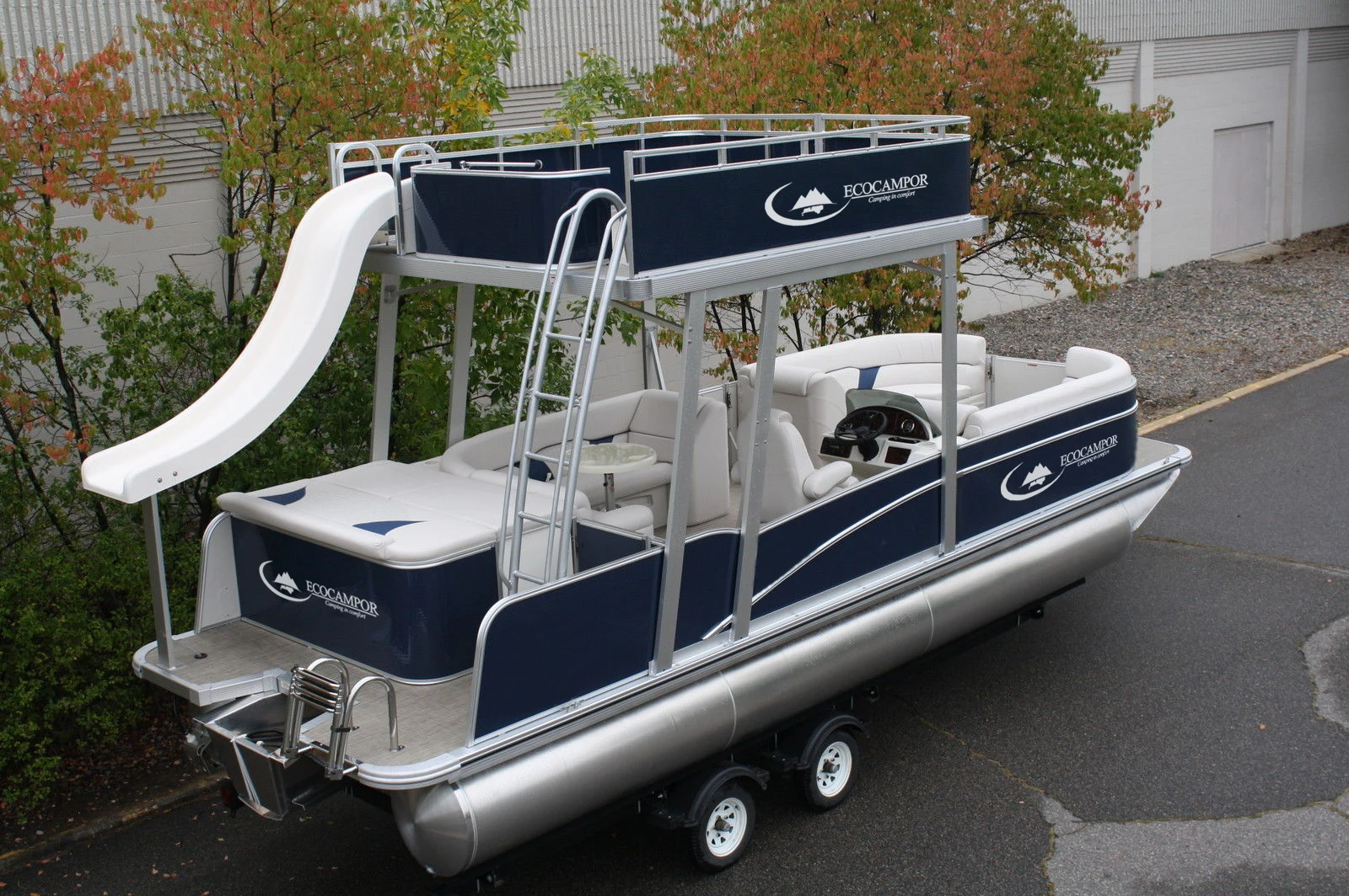 Kinocean High Quality Double Deck Slide Pontoon Boat Fishing Boat