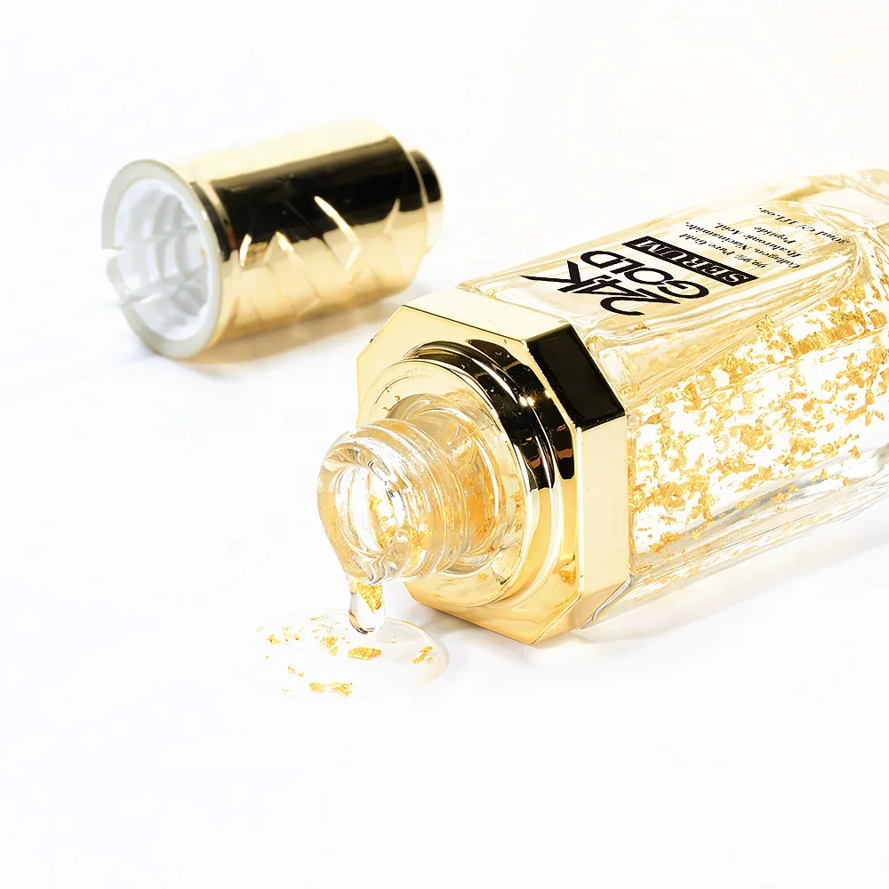 Korean Oem Instant Face Lift Anti Aging Private Label Collagen 24K Gold Serum