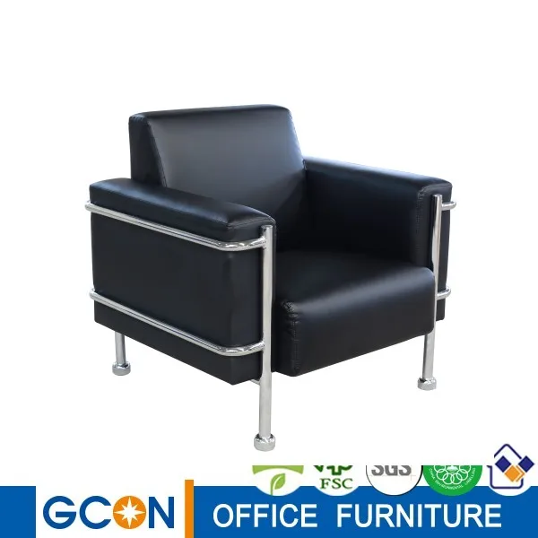 Black Small Set Sofa for Single Person in Office or at Home