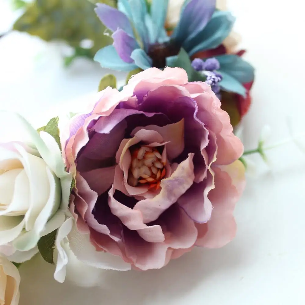 1881e Floral Head Garland Hair Accessories Fairy Hawaiian Floral Crown