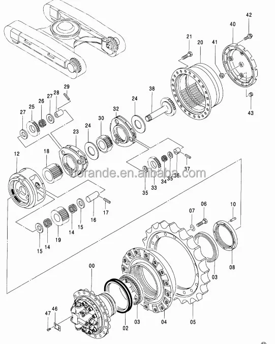 2034833 Excavator Travel Device Cover ZX200 - Durable & Reliable