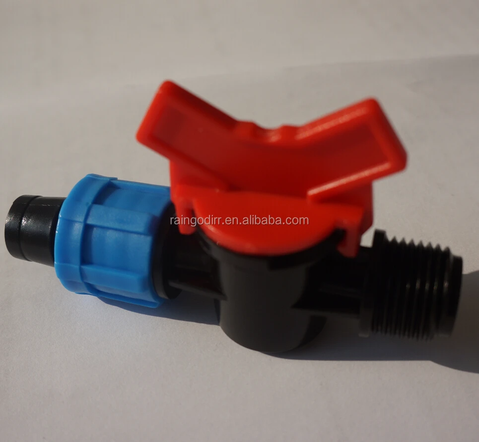 irrigation system fittings Male Thread Drip Irrigation Tape Valve