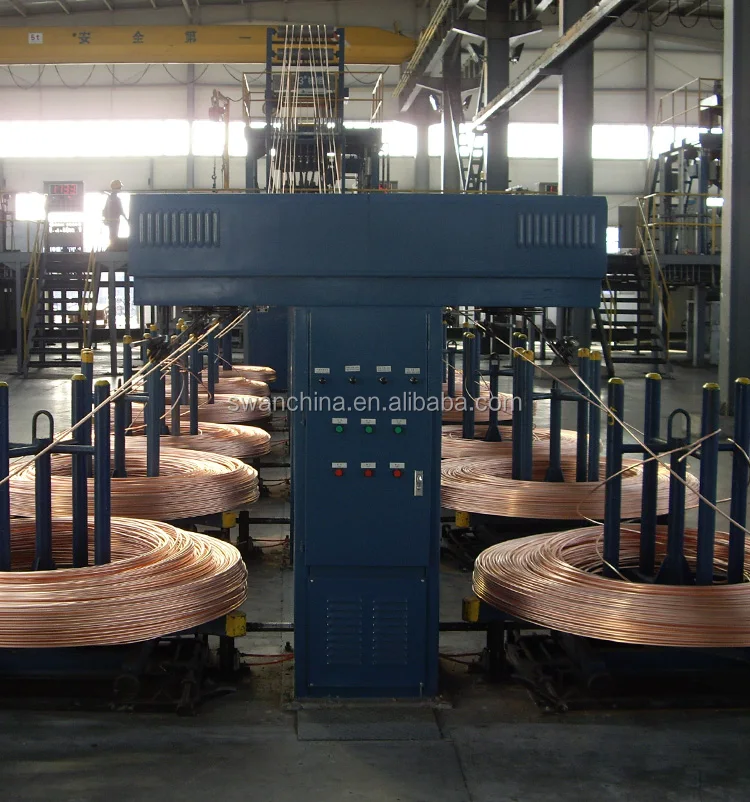 Shanghai SWAN Vertical 3000 Ton TPA High Productivity Copper Tube Production Plant Continuous Casting Machine with Engine