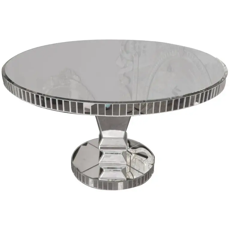 Shenzhen Top Furniture Glass Custom Round Mirrored Dining Table