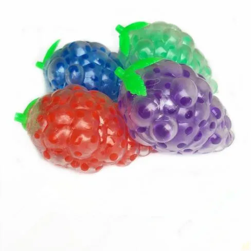 Новинка, фруктовый мяч для снятия стресса, запястье, сжимаемая Виноградная липкая сжималка, веселые игрушки для детей