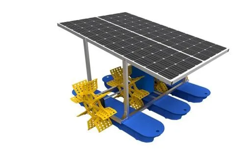
 Солнечная панель для рыбного пруда, оборудование для аквакультуры, аэратор на колесах с 4 винтами  
