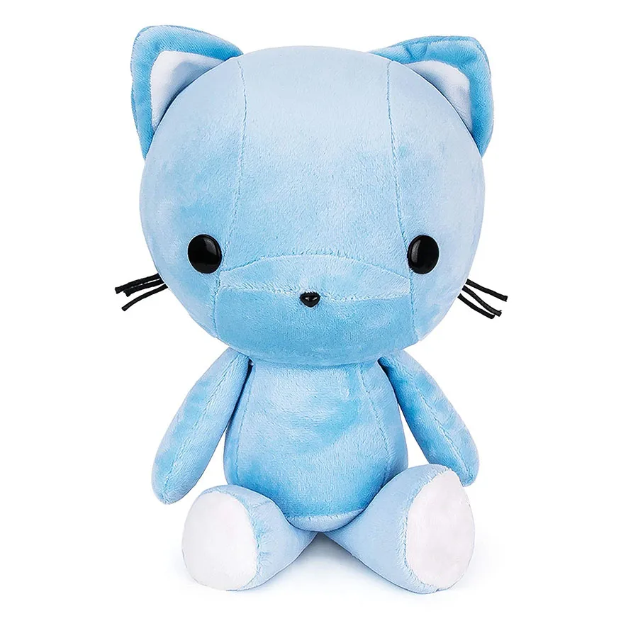 blue stuffed cat