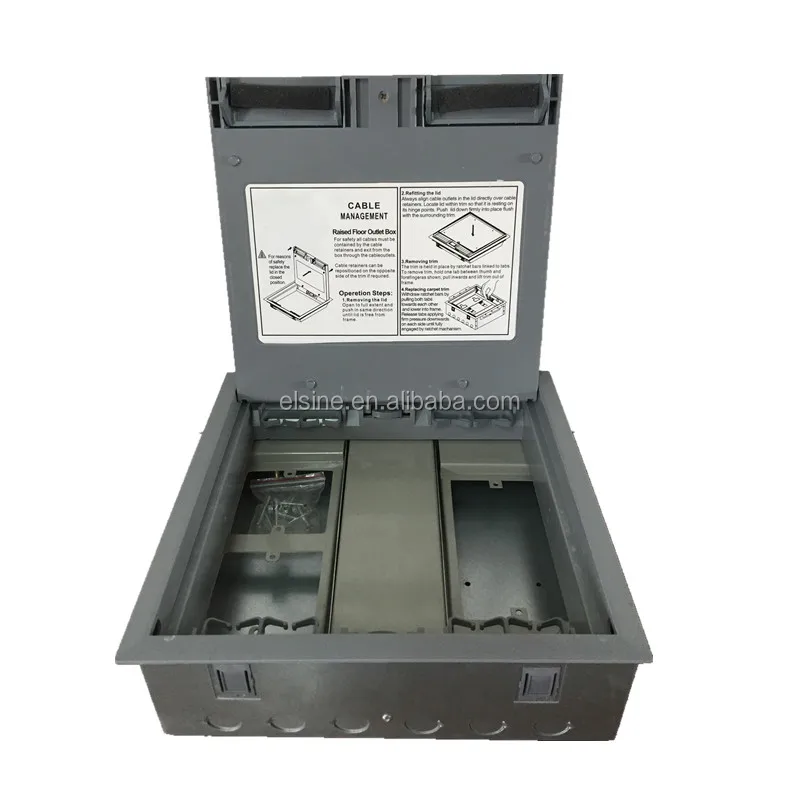 Electrical Raised Floor Box Systems Under Floor Flush Outlet Box