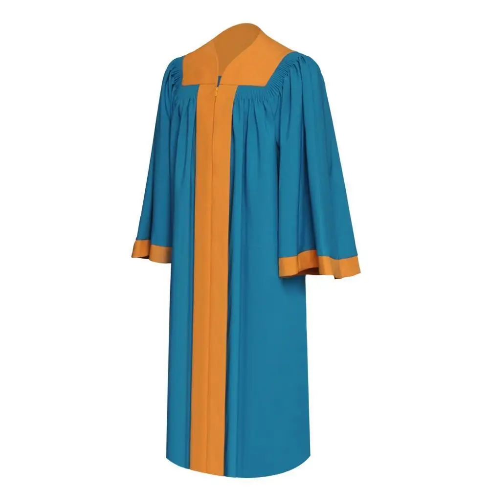 Senior Classic Matt Custom White and Dark Blue Choir Robes