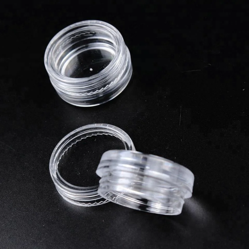 Factory Empty Cosmetic Plastic Loose Powder Jar Empty Container Plastic Clear Jars for Nails Decoration Tools