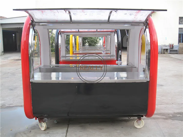 2025 Fast Food Cart Design Ice Cream Cart Used Food Kiosk for Sale