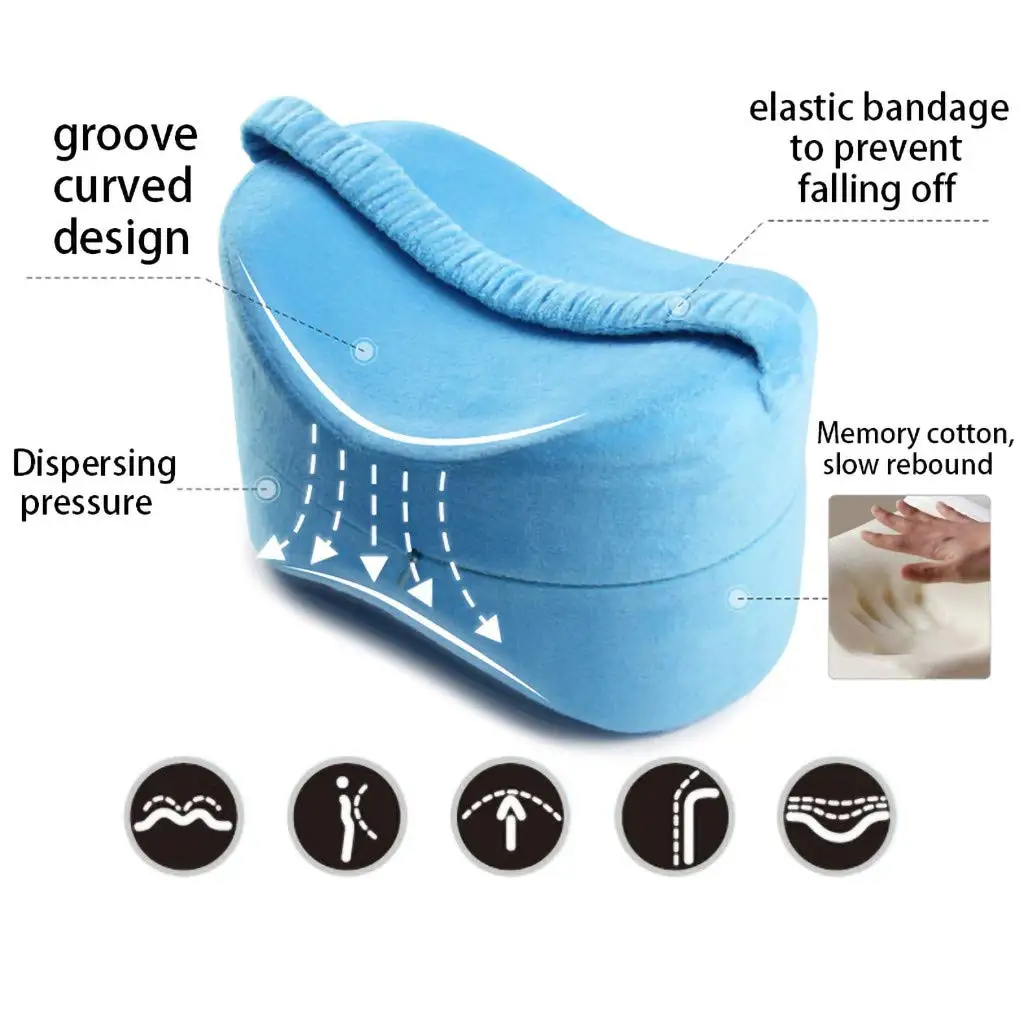 Memory Foam Orthopedic Leg Pillow Knee Pillow For Hip Pain Relief Pregnancy Side Sleepers With