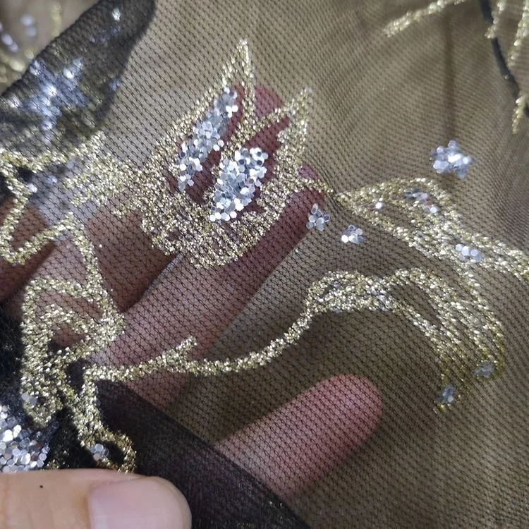 Блестящий дизайн Moon Stars Unicorn Печатный тюль сетчатая ткань для рождественского платья/юбки