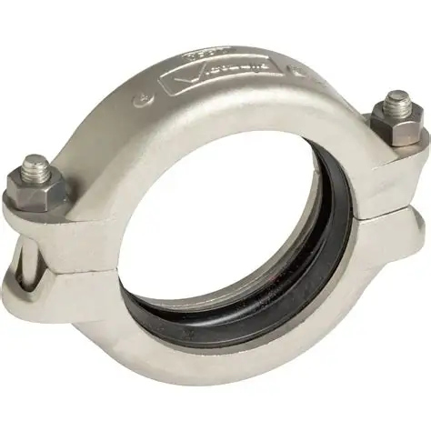 ASTM A351 CF8m / 316 350psi  DN25 Rigid Stainless Steel Grooved fitting Couplings.