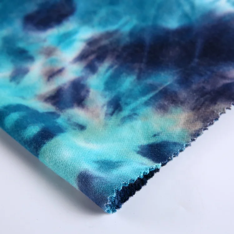 Multicolor Printed CVC Plain Custom Digital Print Knit Stretch Cotton Terry Cloth Fabric for Hoodie