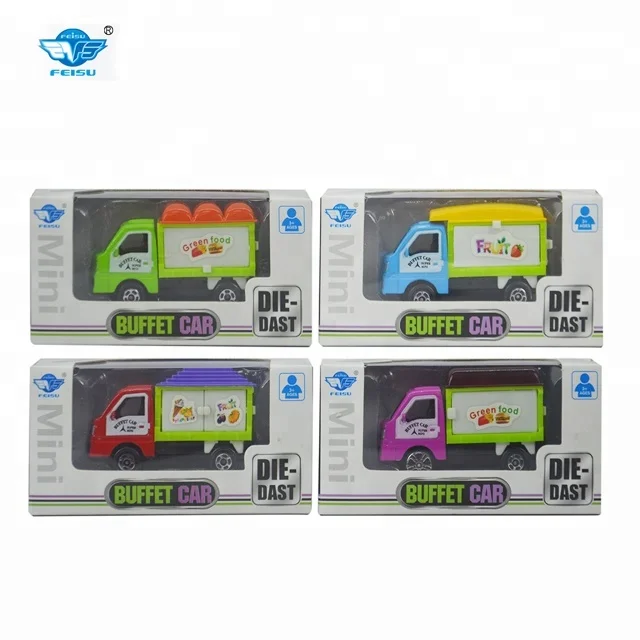 Cool Design Scale Model Car Diecast Toy Car with Open Door Food Truck