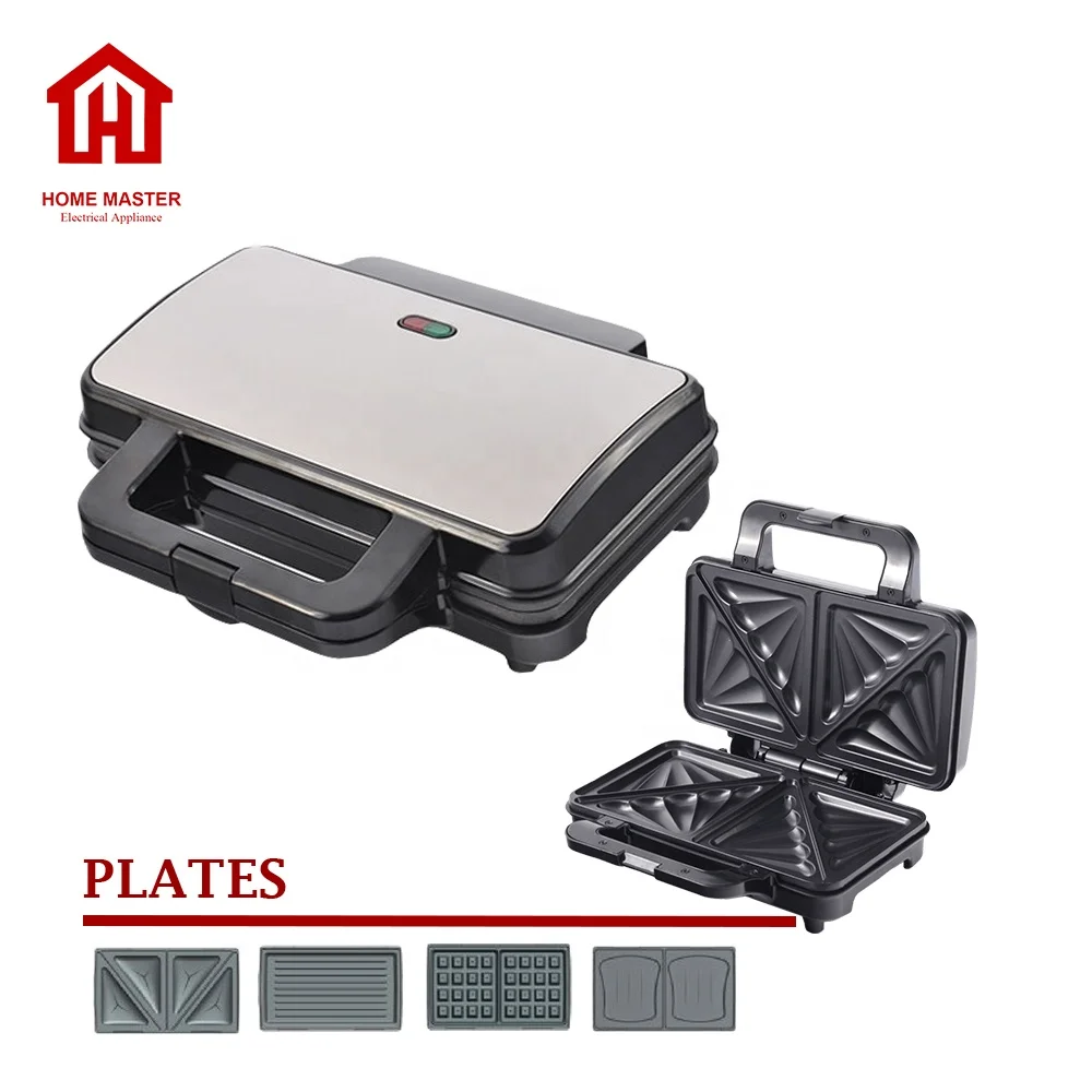 3 In 1 Detachable Stainless Steel Grill Sandwich Maker 2 Slice