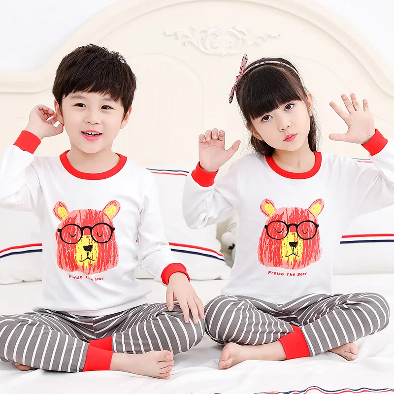 2019 лучшие модные хлопковые пижамы для девочек, детские забавные пижамные комплекты, пижамы с животными, детские пижамы