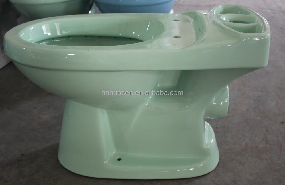 Ceramic Sanitary Ware Green Color Toilet