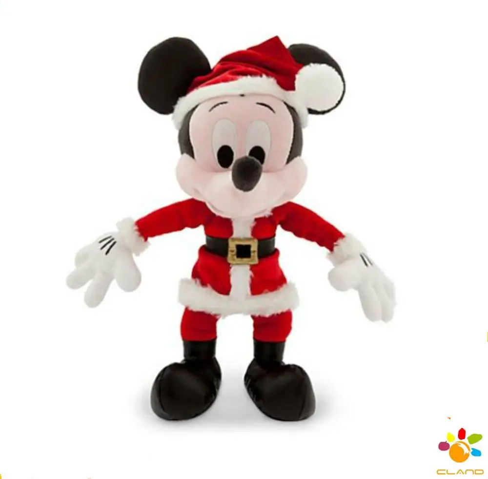 mickey mouse santa stuffed animal