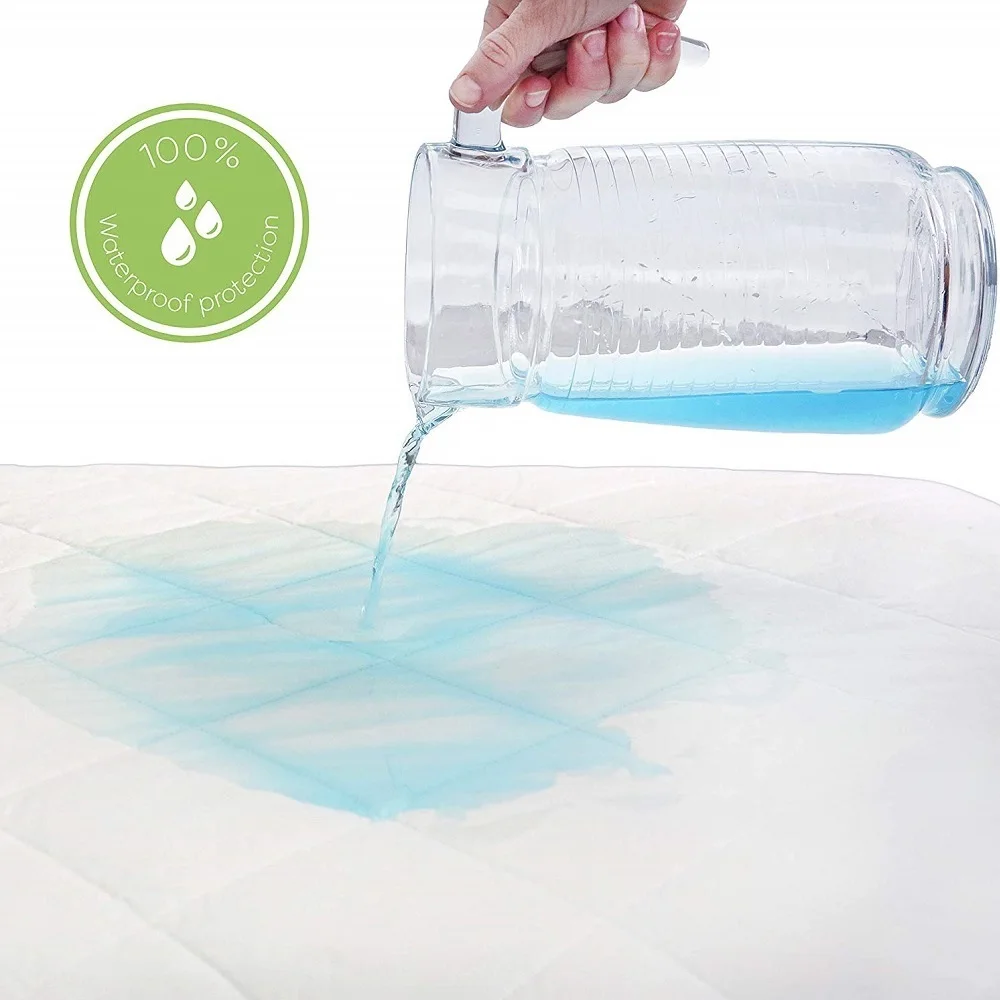 Гипоаллергенный бамбуковый защитный матрас, стеганая махровая ткань, детский Быстросохнущий протектор кровати