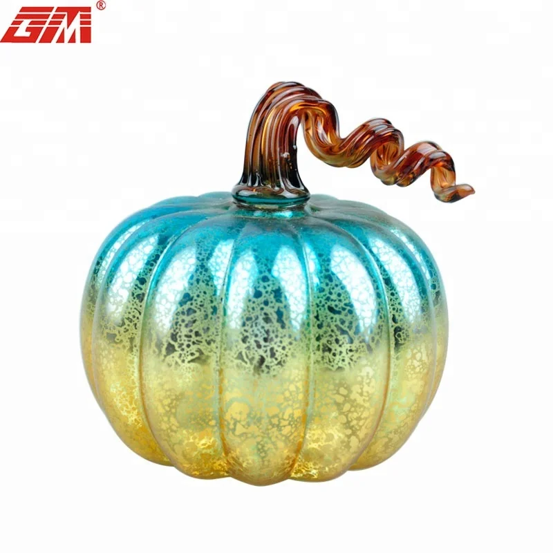 Mercury glass pumpkin for Halloween decoration