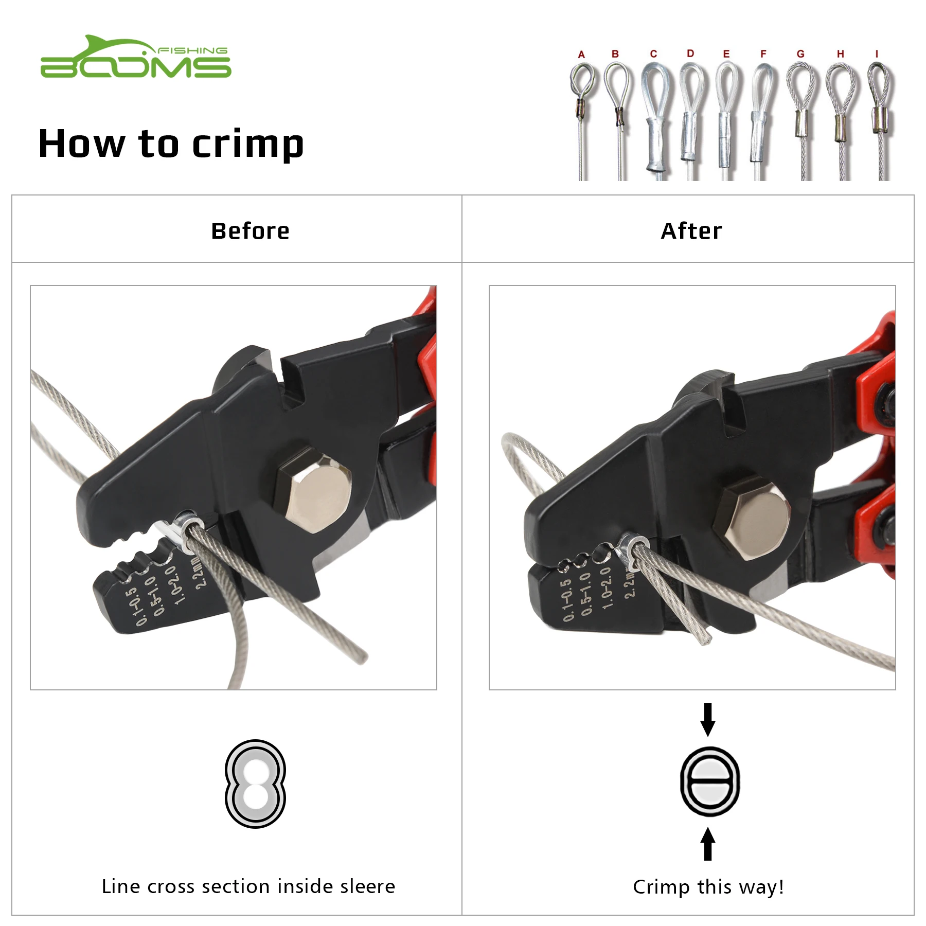 booms fishing cp1 wire rope crimper