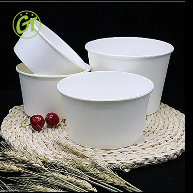 Custom Design Soup Takeaway Paper Bowl with Lid logo Printed Disposable Pasta for Take Away Fast Food Packing Bowls